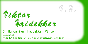 viktor haidekker business card